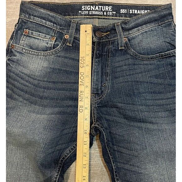 Levis Signature S51 Straight Mens Blue Denim Jeans 29 x 32 New - Picture 7 of 14